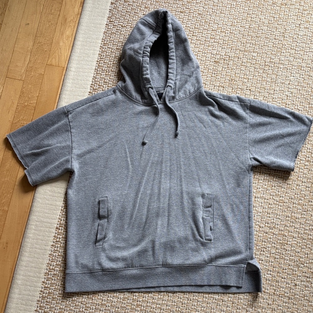 Bill Belichick Patriots Cutoff Heather Gray Hooded Sweatshirt Hoodie